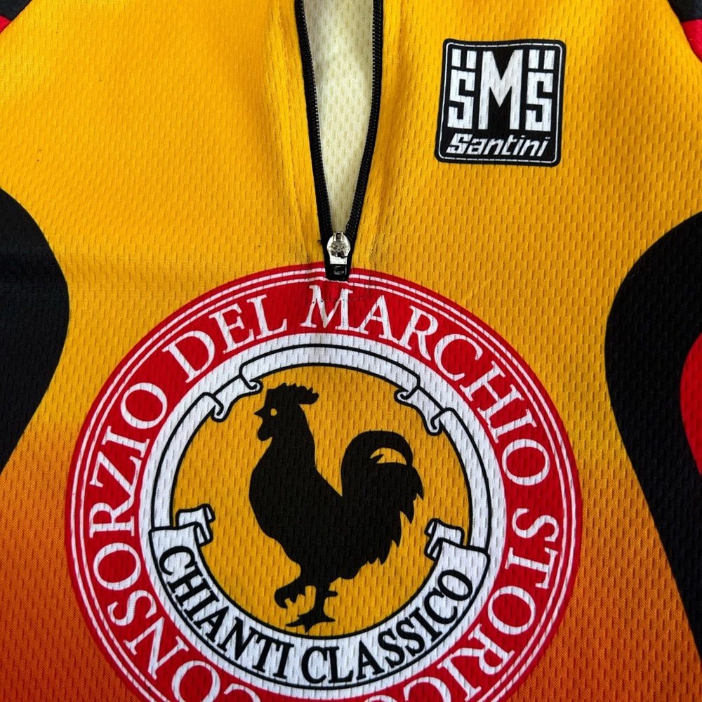SMS Santini cycling jersey red/gold w/back pockets.Chianti Classico. Size XXL. - Picture 5 of 12